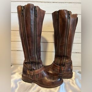 Bedstu Dark Brown LIKE NEW size 7 double zipper boots
